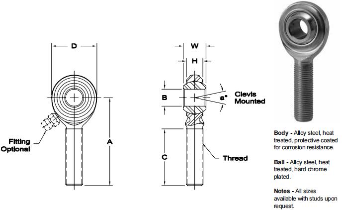 AURORACAB-5關(guān)節(jié)軸承圖紙