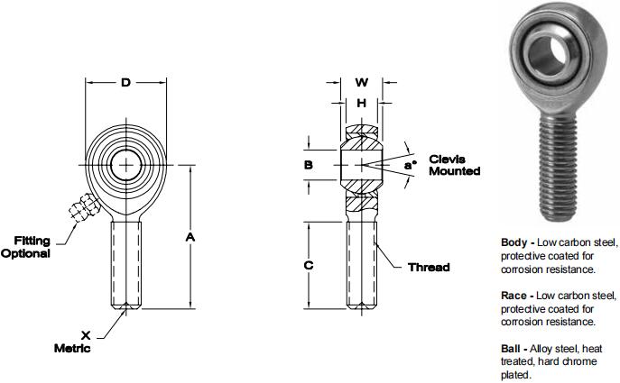 AURORAMM-M6關(guān)節(jié)軸承圖紙