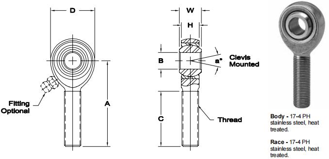 AURORASB-7E關(guān)節(jié)軸承圖紙